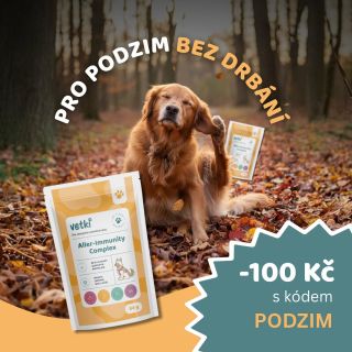 Jedinečná akce na Aller-Immunity Complex 😍 zadejte v košíku kód PODZIM a ušetřete 100 Kč na oblíbeném doplňku pro pejsky....